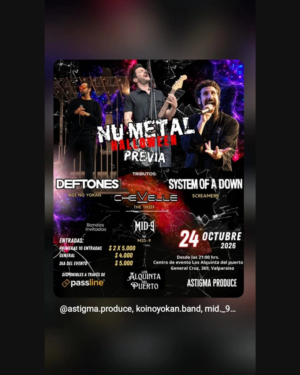 NUMETAL HALLOWEEN EN LOS ALQUINTA DEL PUERTO