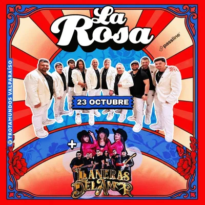 La Rosa + Llaneras del amor en Trotamundos Valparaíso