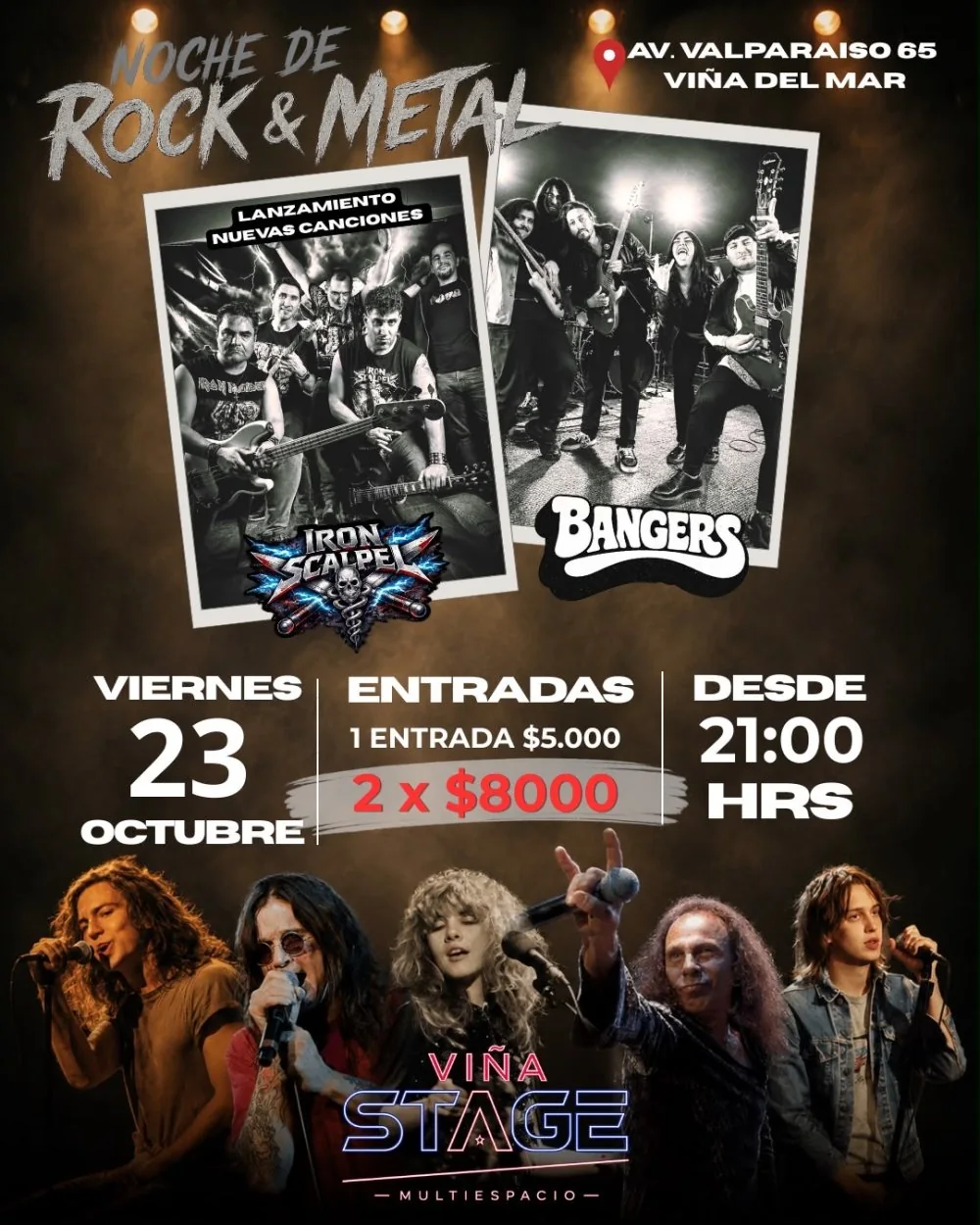NOCHE DE ROCK Y METAL EN VIÑA STAGE